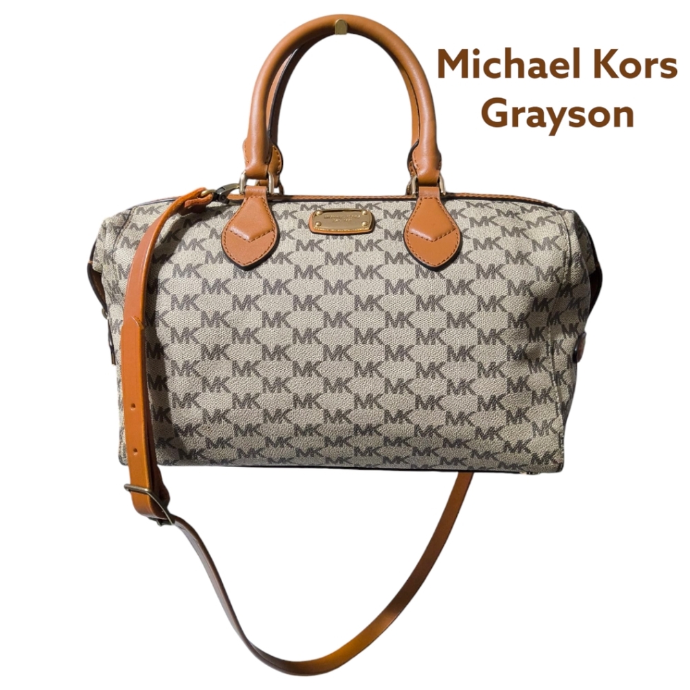Michael Kors Grayson Monogram Satchel with Crossbody Strap
